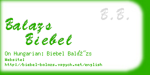 balazs biebel business card